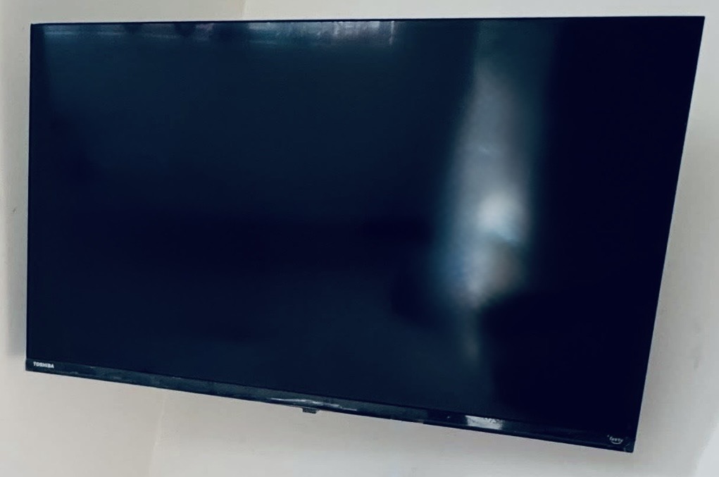 TV mounting and hidden receptacle