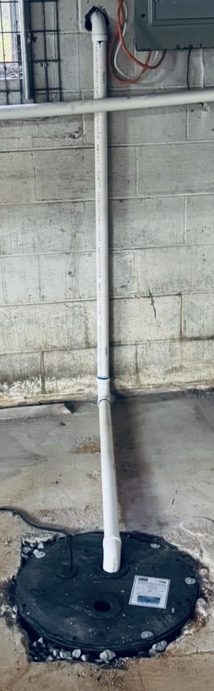 Sump pump basement installation