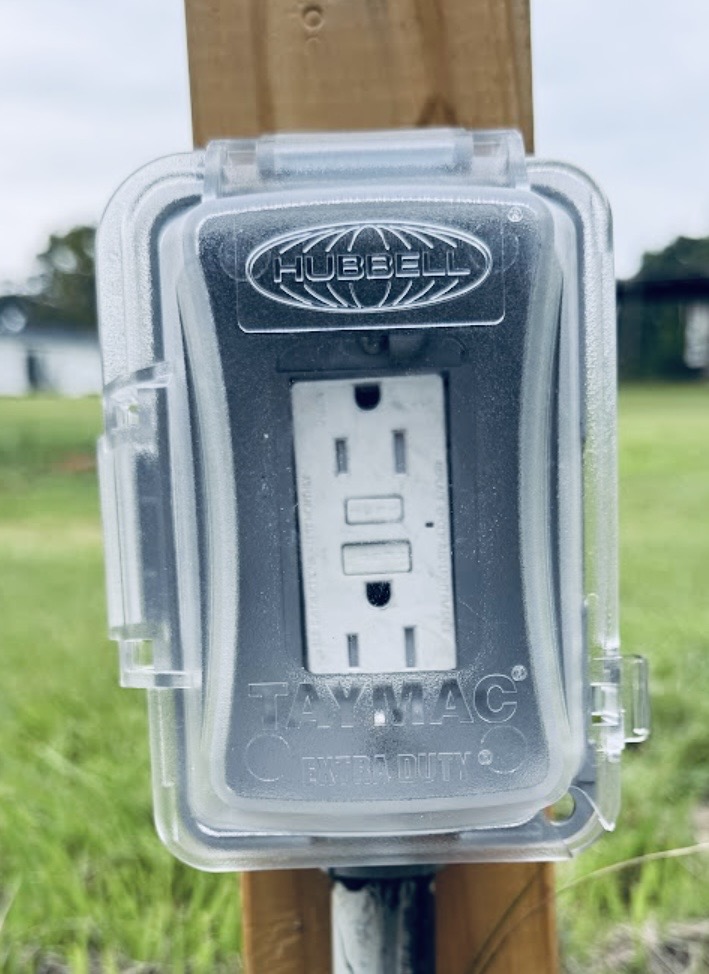 Outdoor GFCI installation