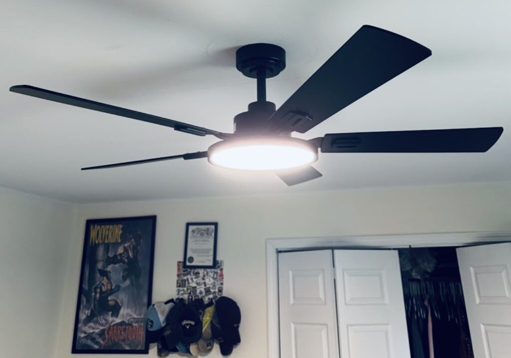 Residential ceiling fan installation